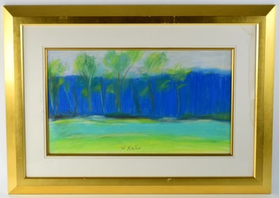 American German Wolf Kahn Pastel On Paper Painting With Independent  Appraisal