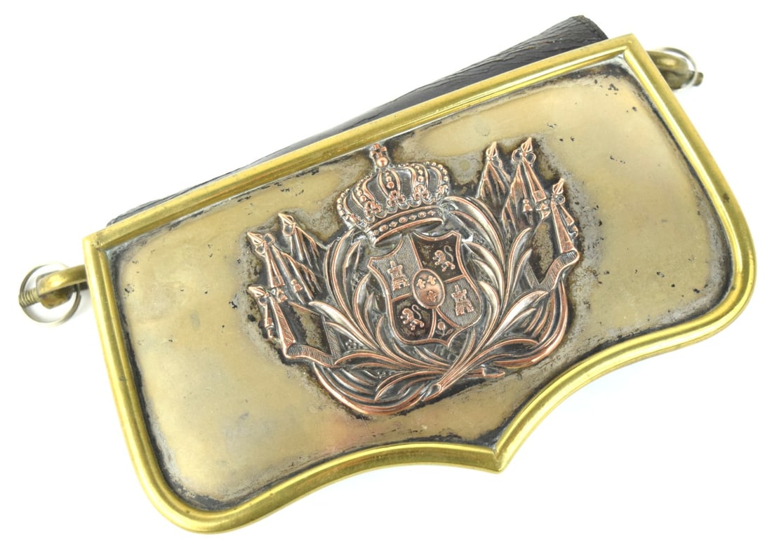 1900s Cartouche Box  with Crest of Spain (1 of 7)