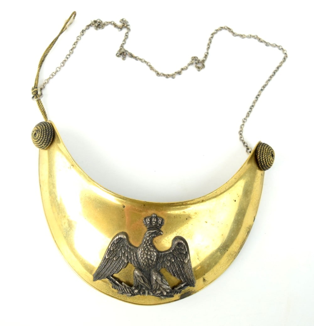 Early 19th C, Louis XVIII Period Imperial French Gorget with Coat of Arms (1 of 4)