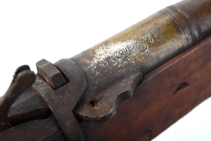 Exceptionally Long and Heavy 18th-19th C. Mughal Indian TORADAR Wall Gun Cannon, Arsenal Marked