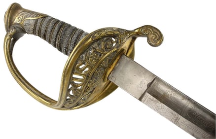 Rare ''Schuyler Hartley & Graham New York'' M-1850 US Staff & Field Officer's Sword, Unique Etched