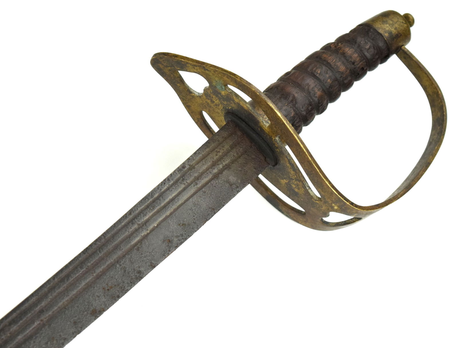 English or American, Revolutionary War era Cavalry Horseman's Battle Sword with Brass Hilt and (1 of 20)