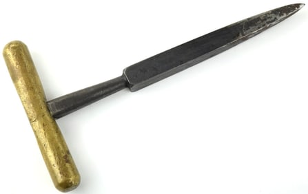 Antique American Made Gambler's Push Dagger Fighting Knife with Exceptionally Strong Thrusting Blade