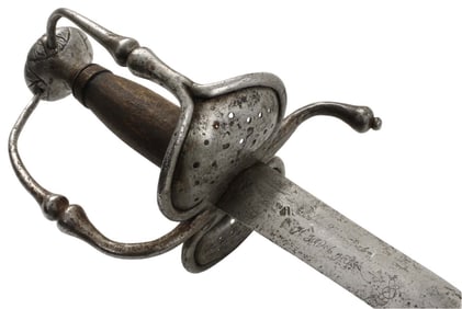 Very Good Circa 1650s. English Cromwellian Civil War era Cavalry WALOON Broad Sword Rapier with