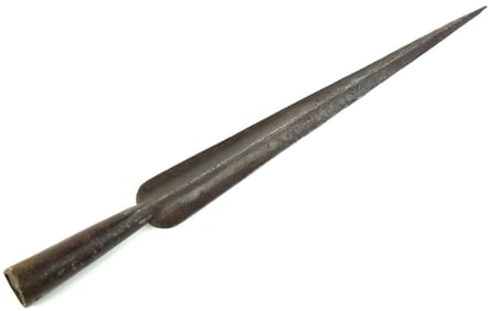 Rare 16th-17th C. Russian Lance Pike Spear Head Bearing Cyrillic ''A.E.'' Letters. Well Wrought of