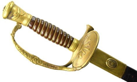 Early Japanese Army ca.1875/1886 Type 8/19 Company Grade Court Sword, Published in Plimpton