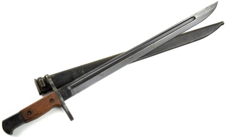 WWII Japanese Arsiaka Bayonet w National Denki under Kokura supervision mark