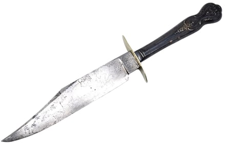 19th C. Civil War Bowie Knife By S. Wragg