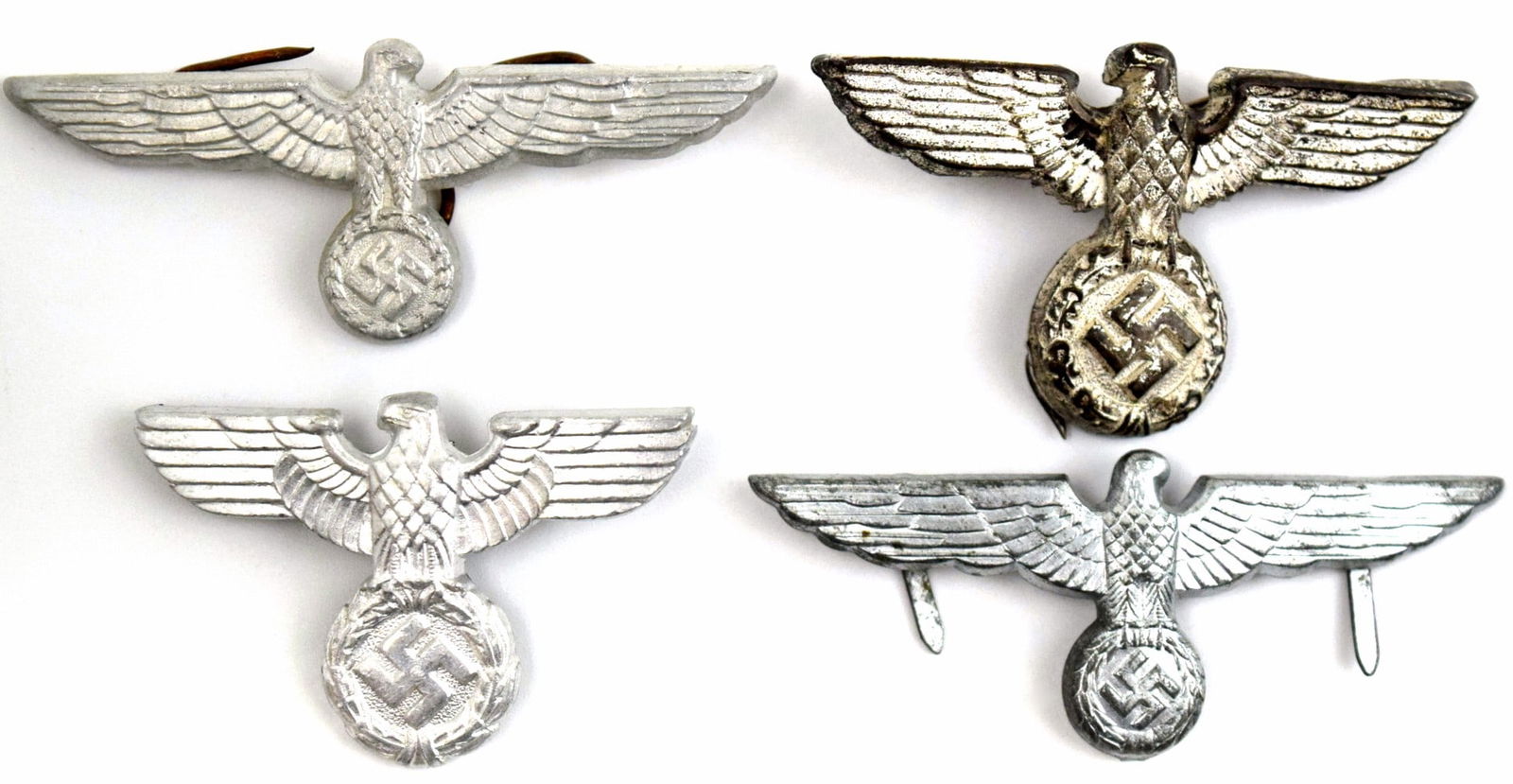 Lot of 4 German WWII Cap Eagles (1 of 2)
