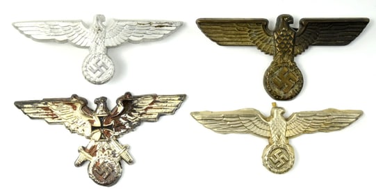 Lot of 4 German WWII Cap Eagles