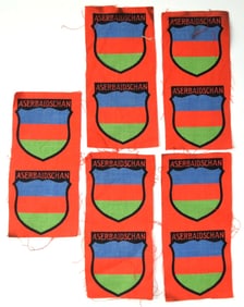 Lot of 10 WWII German unissued sleeve shields for Azerbaijani Volunteers