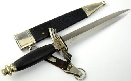 German WWII Early NSFK Flyers Knife Dagger by F.A.HELBIG, STEINBACH KRM