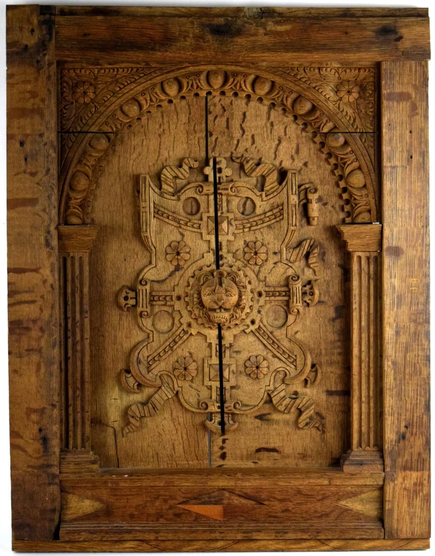 Amazing Antique Hand Carved Wood Panel (1 of 8)