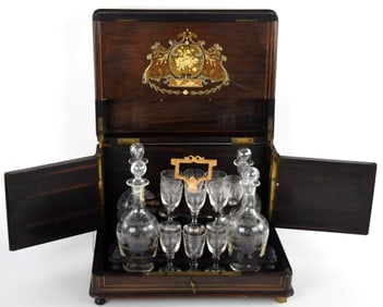 NAPOLEON III INLAID LIQUOR CABINET 19TH CENTURY