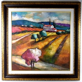 Russian/American Slava Brodinsky Oil On Canvas