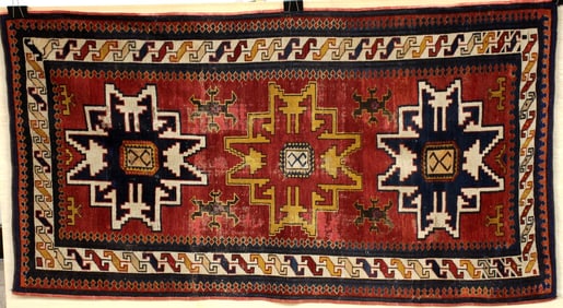 19th Century Caucasian Lesghi Star Rug