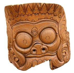 Indonesian Nyoman Cokot Tjokot Wood Carving Statue