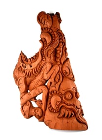 Indonesian Nyoman Cokot Tjokot Wood Carving Statue