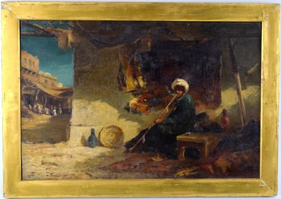English Henry Andrew Harper Cairo Oil On Canvas Paiting