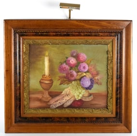 Leslie Wilkinson Still Life Oil On Canvas Painting