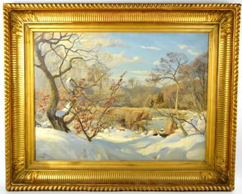 Danish Harald Julius Niels Pryn Landscape Painting