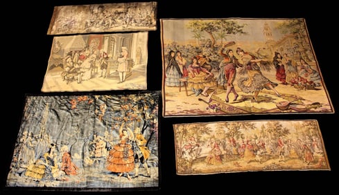 Group Of Antique European Gobelin Tapestries
