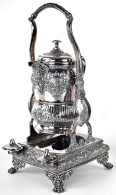 Antique American Ornate Hot Water Urn By Meriden Co