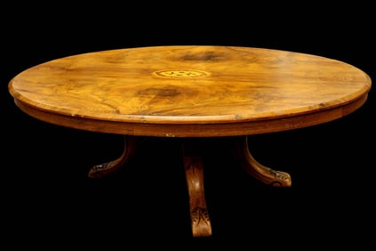 19th Century Antique Continental Inlaid Table