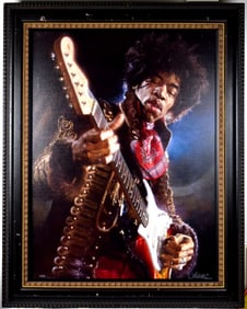 JIMI HENDRIX LIMITED GICLEE PRINT ON CANVAS BY SEBASTIAN KRUGER