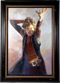 BIG MICK JAGGER LIMITED GICLEE PRINT ON CANVAS BY SEBASTIAN KRUGER