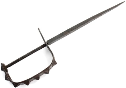 Good WW I American US Breast Knuckle Fighting Dagger Knife, Guard Marked U.S., L.F.&C.