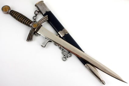 Very Nice WW II era German Luftwaffe Air Force Officer's Dirk Dagger by W.K & C. with its Original