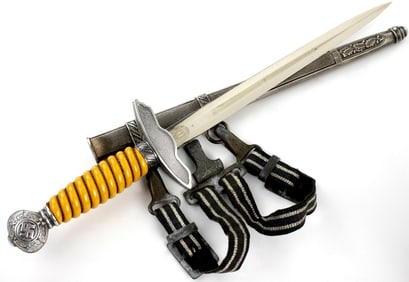 German WWII Luftwaffe Officer 2nd Class Dagger with Hanger by Paul Weyersberg