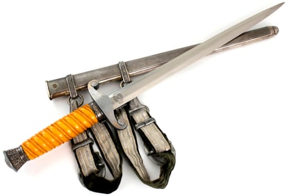 Nice Clean WW II German Army Officer's Dirk Dagger by P.D. LUNESCHLOSS, SOLINGEN