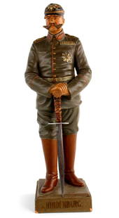 Antique Realistic German Paul Von Hindenburg (1847-1934) Statuette Figurine in Uniform & Helmet,: Antique Realistic German Paul Von Hindenburg (1847-1934) Statuette Figurine in Uniform & Helmet, with Replacement Sword & Orders / Medals. Paul Ludwig Hans Anton von Beneckendorff und von Hindenburg w