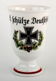1914 Protect German Patriotic  Porcelain Beer Mug Cup