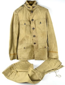 US WWI Army Doughboy Tan canvas Jacket and Pants