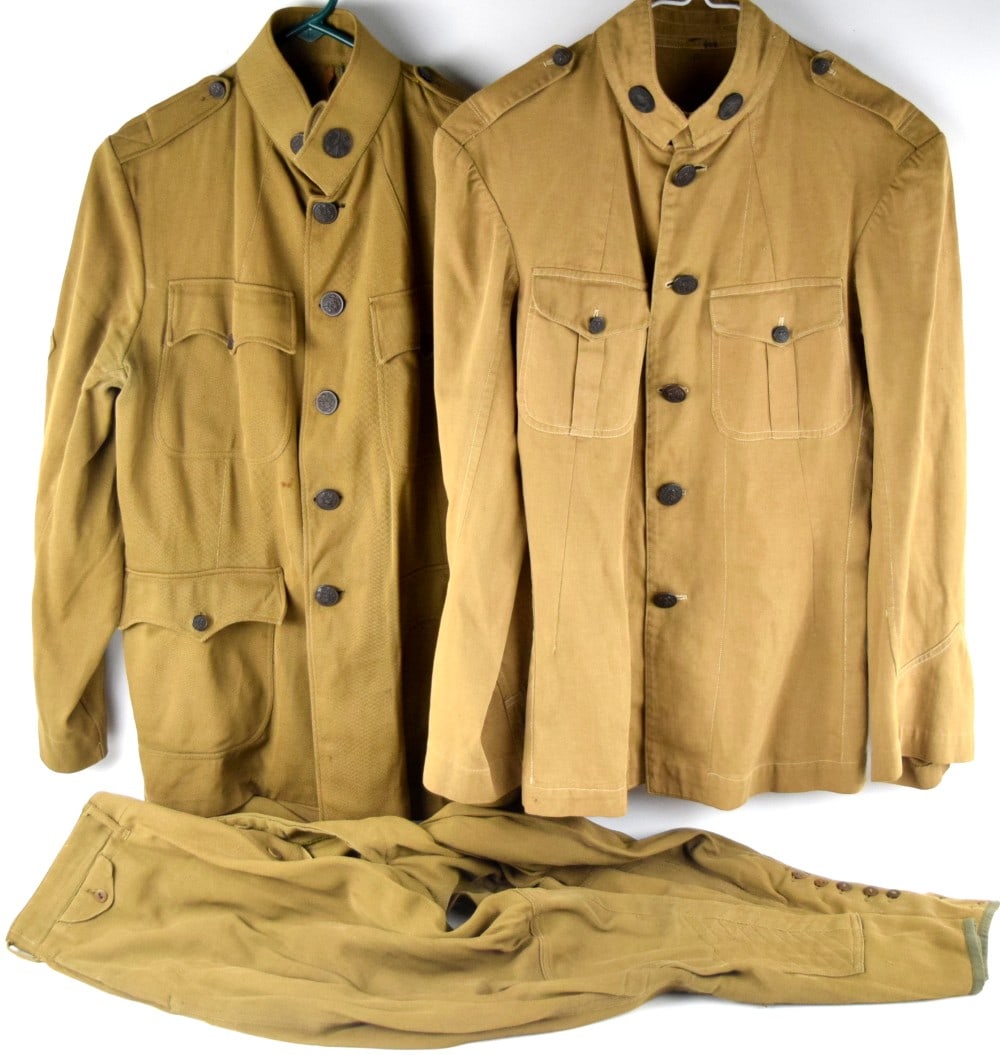 Lot of Two US WWI Military Uniform Jackets and pants (1 of 13)