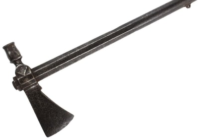 Very Good 19th C. Native American Indian Trade Axe Smoking Pipe Tomahawk with Octagonal Gun Barrel