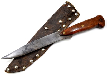 Large 18-19th C Native American Indian Hunting Knife