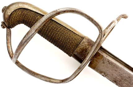 Rare American Revolution Infantry or Navy Cutlass Sword Identified to ''Captain MULLER N.47'' as