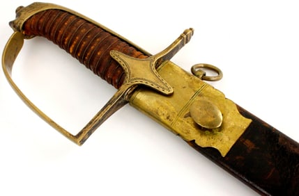 Scarce American Revolution era German or Austrian Hungarian Infantry Officer's Sword, Nice Early