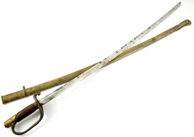 Unusual 19th C. Crudely Made Foot Officer's Sword, Possibly Confederate, American Civil War. Rare