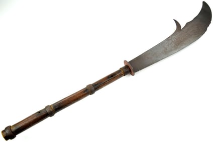 Antique Early Chinese Warriors Guan-DAO Fighting Polearm Sword.