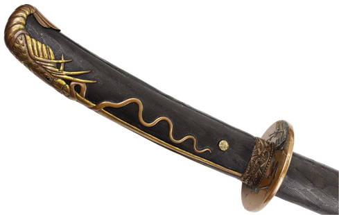 Spectacular Japanese Samurai KATANA Sword by TOSHIZANE, Dated Bunsei 12 (Around 1830). Fabulous: DEAR BIDDERS, TO VIEW MORE DETAILED CLOSE-UP IMAGES OF THE ITEM INCLUDING PHOTOS OF THE TANG AND SIGNATURES, PLEASE VISIT OUR SITE : Sofedesignauctions.com AND FIND THIS LOT IN THE CURRENT CATALOG. TH