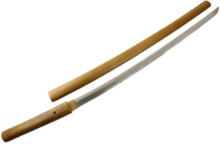 Long Double-Signed Koto or Shinto era Japanese Samurai KATANA Sword, Wild Hamon Temper Line, Fine