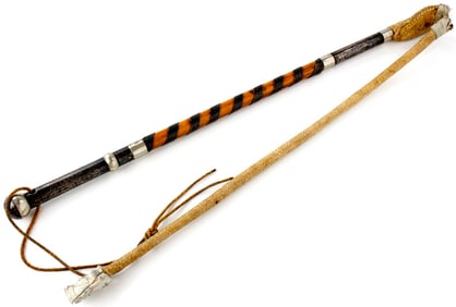 Very Nice Quality Imperial Russian Caucasian Warrior's NAGAIKA Horse Riding Crop in Niello Enamel