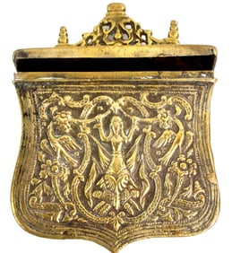 Antique 18th-19th C. Ottoman Empire Turkish Greek or Balkan PALASKA Cartridge Box for a Pistol or