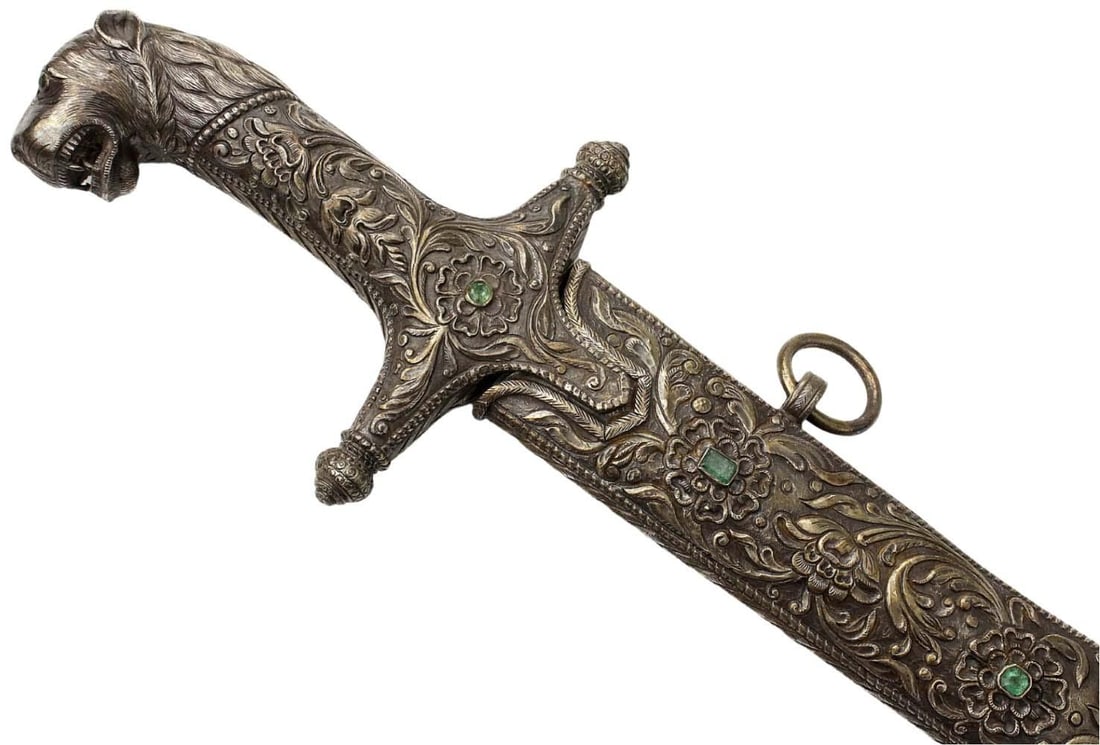 Fantastic Princely Mughal Indian Massive SHAMSHIR Sword in Exceptionally Heavy Deeply Chiseled (1 of 20)