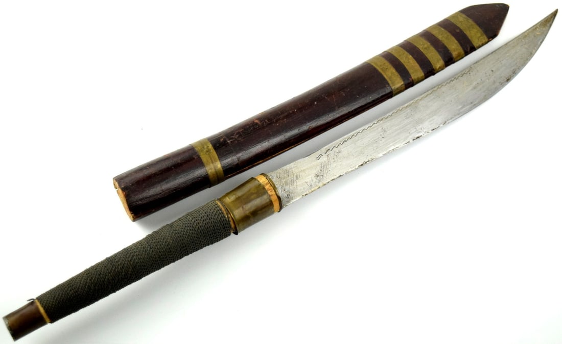 Antique Asian Burmese or Thai Thailand ''DHA'' Dagger Knife Short Sword. (1 of 11)